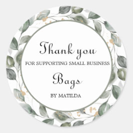 緑エレガントのクラシック丸ステッカー ラウンドシール