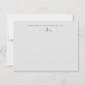 緑エレガントのクラシック文具パーソナライズされた ノートカード (正面)