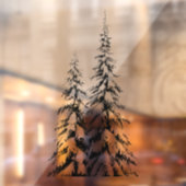 緑エレガントのクリスマスツリー ウィンドウサイン (シート2)