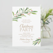緑エレガントのクリスマスパーティの招待状 (スタンド正面)