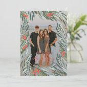 緑エレガントのクリスマスフレームホリデーカード シーズンカード (スタンド正面)