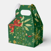 緑エレガントのクリスマス フェイバーボックス (裏面サイド)