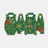 緑エレガントのクリスマス フェイバーボックス (折り畳みなし)