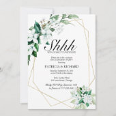 緑エレガントのサプライズ婚約パーティ 招待状 (正面)