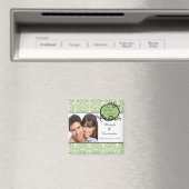 緑エレガントのダマスク写真Date Magnetを保存 マグネット (インサイチュ (食洗機))