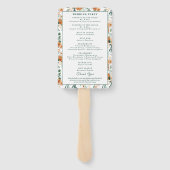 緑エレガントのフローラの式の結婚スクリプト ハンドファン (裏面)