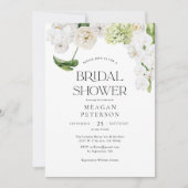 緑エレガントのフローラ夏ブライダルシャワー 招待状 (正面)