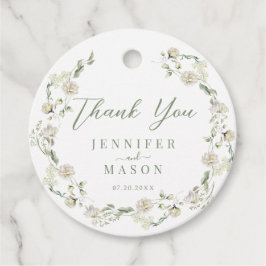 緑エレガントのフローラ夏結婚に感謝 フェイバータグ