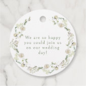 緑エレガントのフローラ夏結婚に感謝 フェイバータグ (裏面)