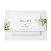 緑エレガントのフローラ結婚ズ 招待状ベリーバンド (正面例)