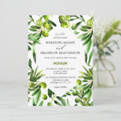 緑エレガントのボホカントリーウェディング 招待状 (スタンド正面)