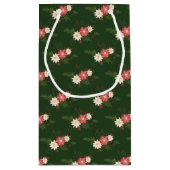 緑エレガントのポインセチア スモールペーパーバッグ (裏面)