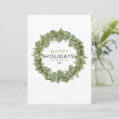 緑エレガントのモダンリース シーズンカード (スタンド正面)