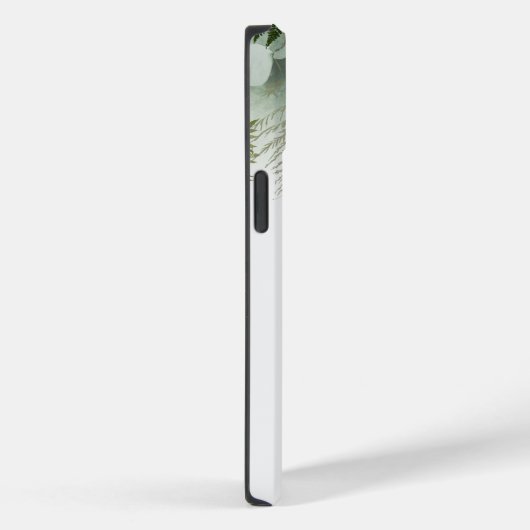 緑エレガントのモノグラムN Case-Mate iPhoneケース (裏面 / 右)