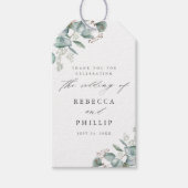 緑エレガントのユーカリありがとう ギフトタグ (正面)