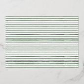 緑エレガントのユーカリの葉の赤ちゃんシャワー 箔招待状 (裏面)