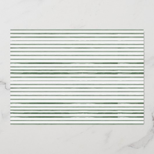 緑エレガントのユーカリの葉の赤ちゃんシャワー 箔招待状 (裏面)