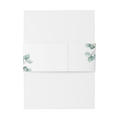 緑エレガントのユーカリ水の色結婚の 招待状ベリーバンド (裏面例)