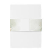 緑エレガントのユーカリ白薔薇金ゴールド 招待状ベリーバンド (裏面例)