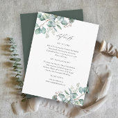 緑エレガントのユーカリ結婚ス詳細 エンクロージャーカード