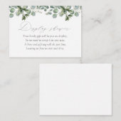 緑エレガントのユーカリ表示シャワー エンクロージャーカード (正面/裏面)