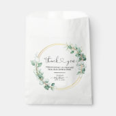 緑エレガントのユーカリ赤ちゃんシャワーありがとう フェイバーバッグ (正面)