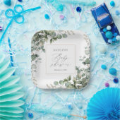 緑エレガントのユーカリ赤ちゃんシャワー ペーパープレート (パーティー)