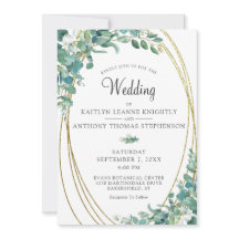 緑エレガントのユーカリ金ゴールド結婚ズ