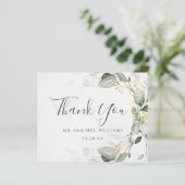 緑エレガントのユ素朴ーカリサンキューカード (スタンド正面)