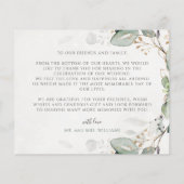 緑エレガントのユ素朴ーカリサンキューカード (裏面)