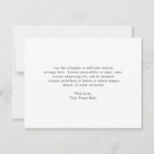 緑エレガントのユ素朴ーカリ悔やみや弔慰 サンキューカード (裏面)