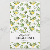 緑エレガントのレモンブライダルシャワーゲーム (裏面)