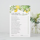 緑エレガントのレモンブライダルシャワーゲーム (スタンド正面)