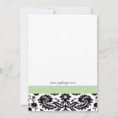 緑エレガントの企業のパーティの招待状 招待状 (裏面)