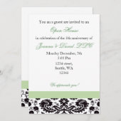 緑エレガントの企業のパーティの招待状 招待状 (正面/裏面)