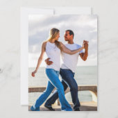 緑エレガントの写真結婚式招待状QRコード 招待状 (裏面)