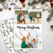 緑エレガントの台本3数々の写真クリスマス シーズンカード