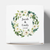 緑エレガントの名パーソナライズされた前の日付結婚 フェイバーボックス (上部)