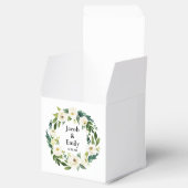 緑エレガントの名パーソナライズされた前の日付結婚 フェイバーボックス (オープン)