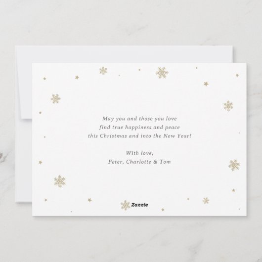 緑エレガントの季節の挨拶の写真 シーズンカード (裏面)