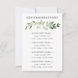 緑エレガントの宿泊施設エンクロージャカード 出欠カード