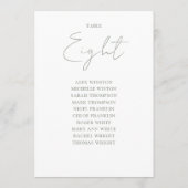 緑エレガントの座席表の数値を表示 招待状 (裏面)