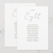 緑エレガントの座席表の数値を表示 招待状 (正面/裏面)