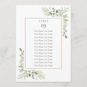 緑エレガントの座席表 招待状 (正面)
