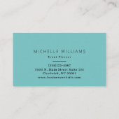 緑エレガントの抽象芸術葉 名刺 (裏面)