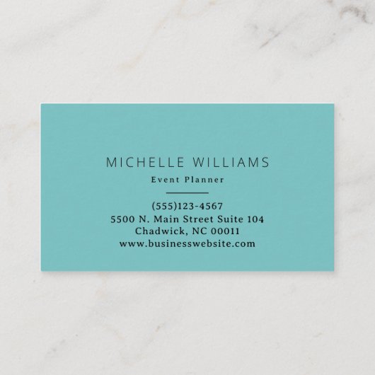 緑エレガントの抽象芸術葉 名刺 (裏面)