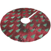 緑エレガントの木のクリスマス ブラッシュドポリエステルツリースカート (アングル)