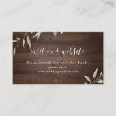 緑エレガントの木の素朴なウェブサイト挿入カード プレイスカード (正面)