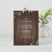 緑エレガントの木の郡の素朴な結婚詳細 エンクロージャーカード (スタンド正面)