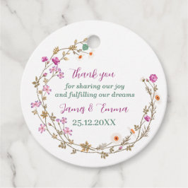 緑エレガントの木の離れのカスタム結婚式 フェイバータグ